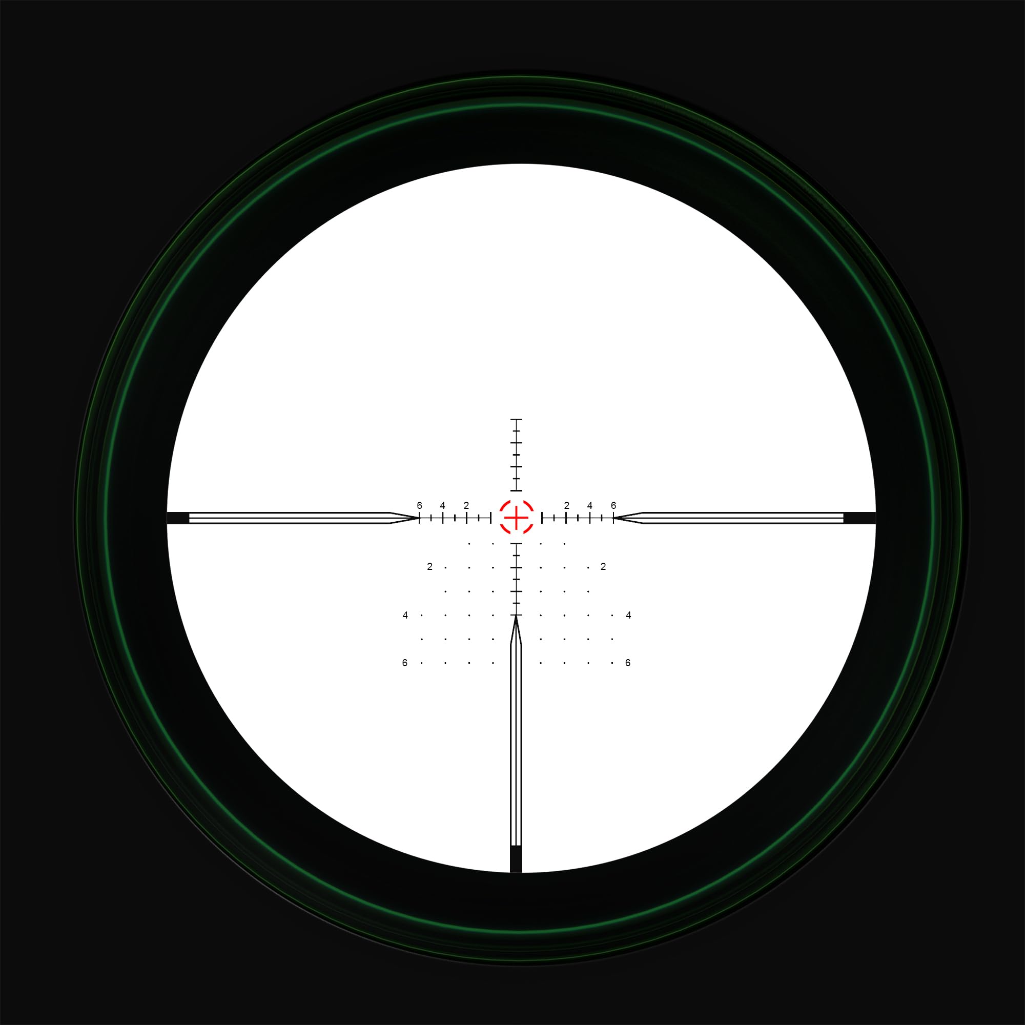 Paike Lunette de visée HD 5.5-27x50 SFIR à Premier Plan Focal, Optique illuminée Rouge