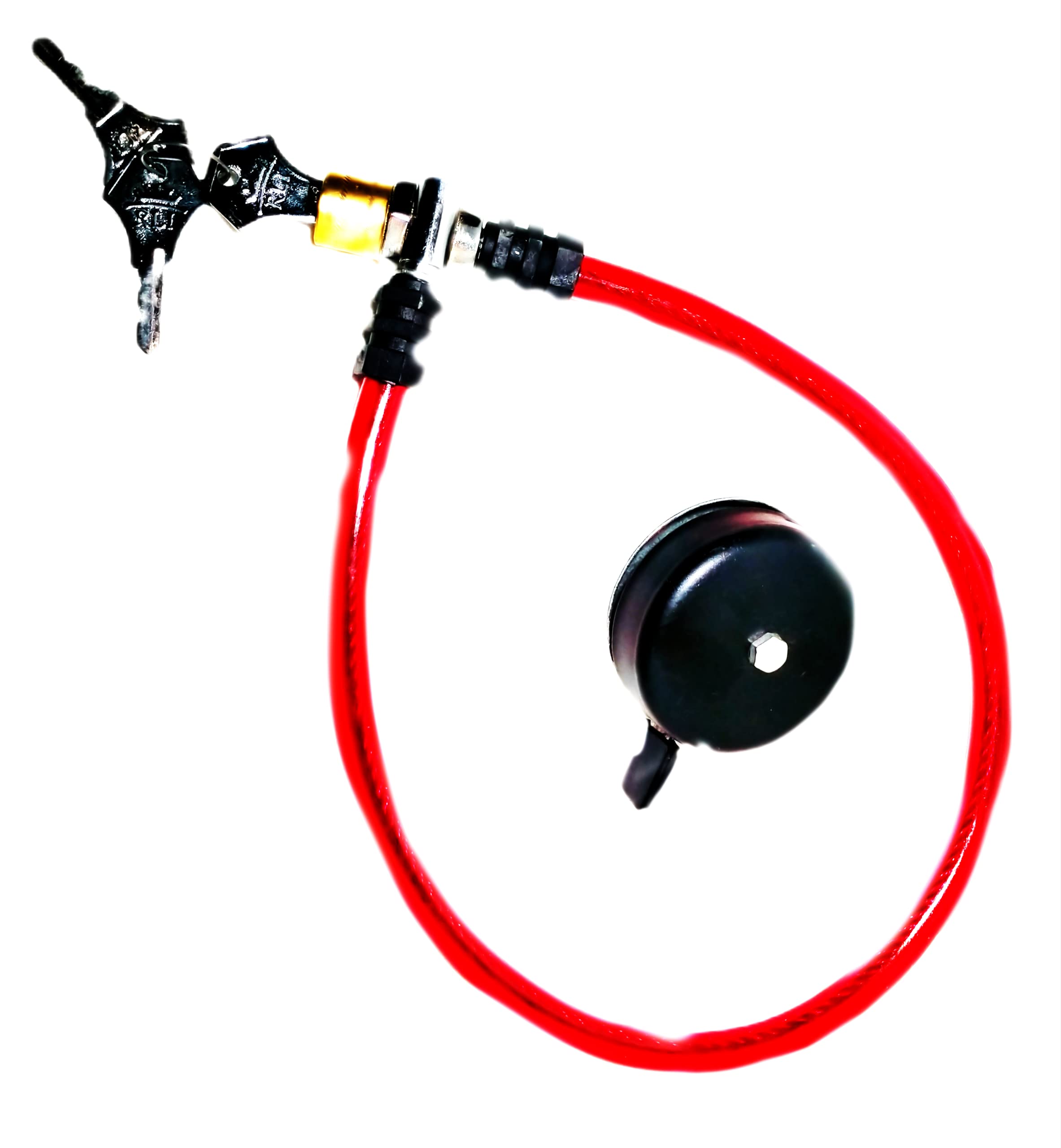 CYIDER Bell&Lock Combo,Bicycle Bell and Lock Combo,Foldable Lock,Steel Bell,Durable (RED) (B0B1CD7HQL) Amazon Price History, Amazon Price Tracker