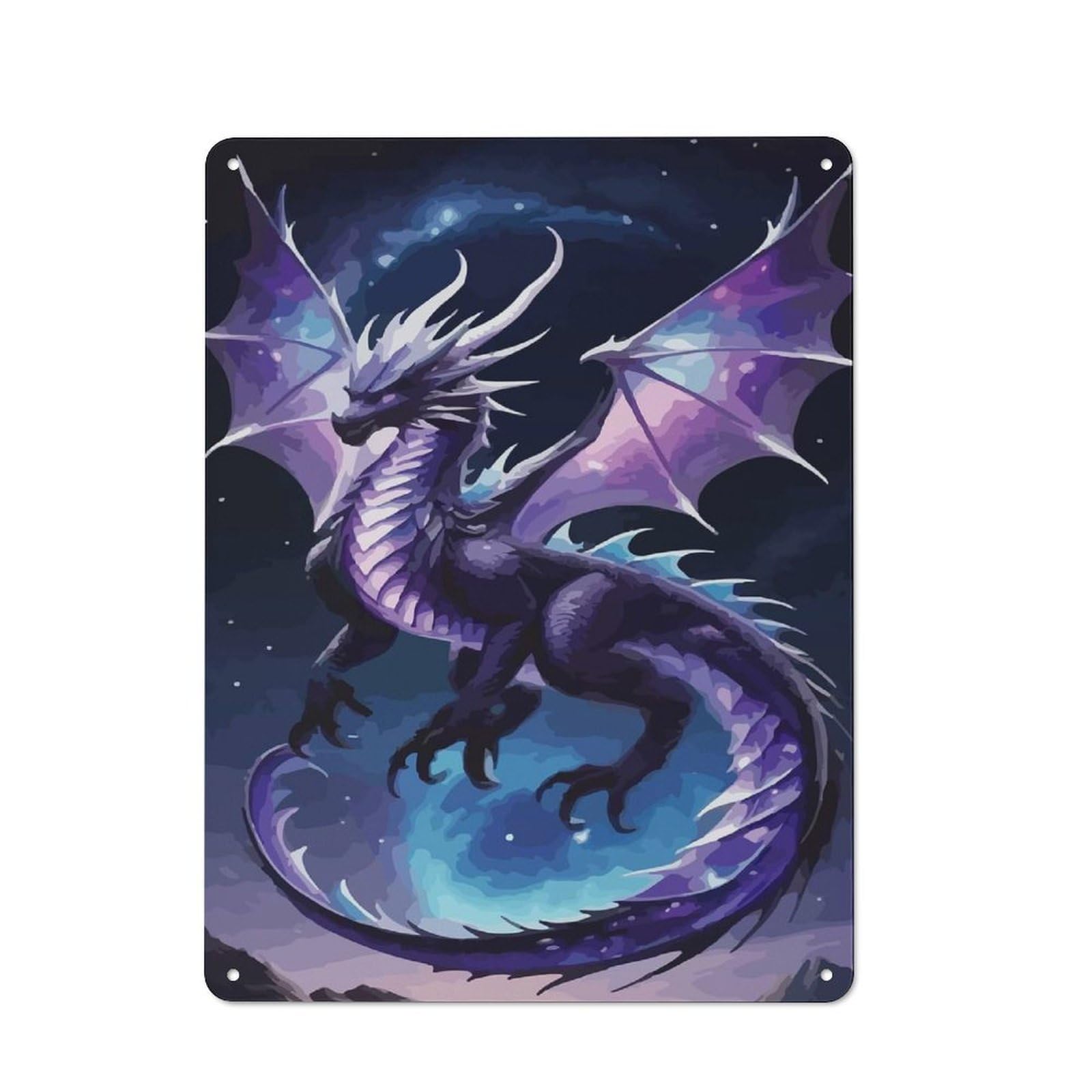 Junmoney Dragon Metal Wall Sign 40X30cm Featuring For Hallway Wall, Suited To Wall Display Collectors