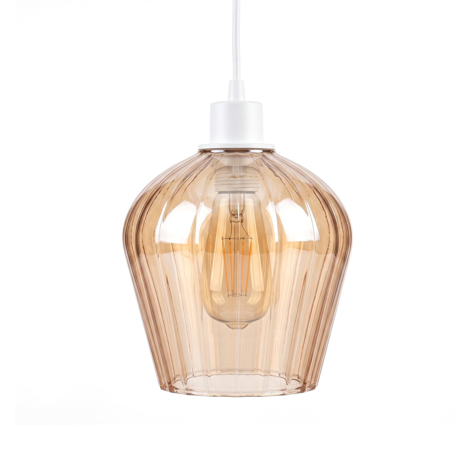 13cm Amber Glass Lamp Shade Pendant Light Replacement Shade
