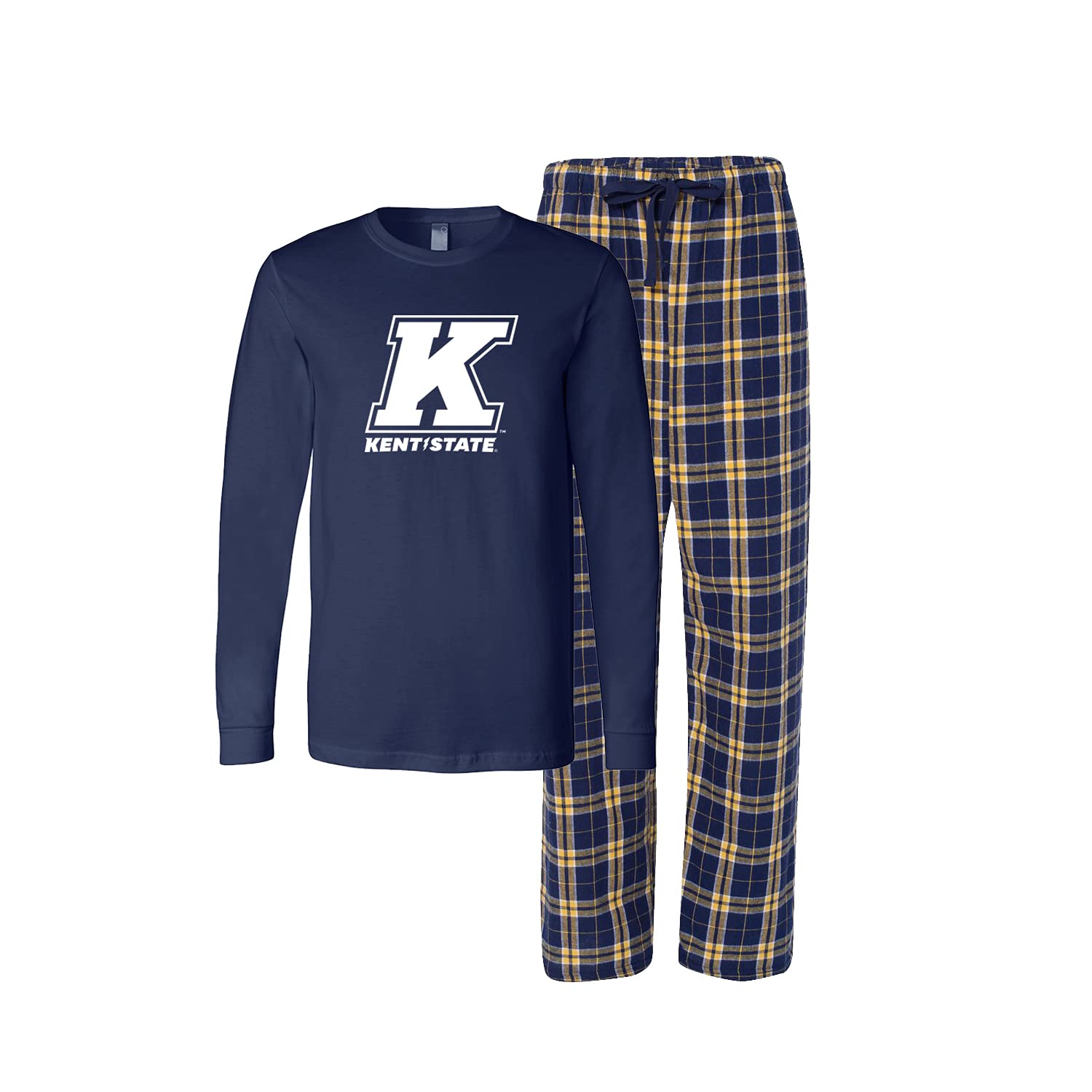 Sorority Letters Shop Kent State University Pajama Set with Kent State Golden Flashes Sleepwear Top and Matching Flannels