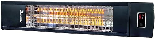 Miniatura 2 de DR-298 - Calentador infrarrojo portátil, para techo y pared para interiorexterior, 1500 vatios, control remoto, negro