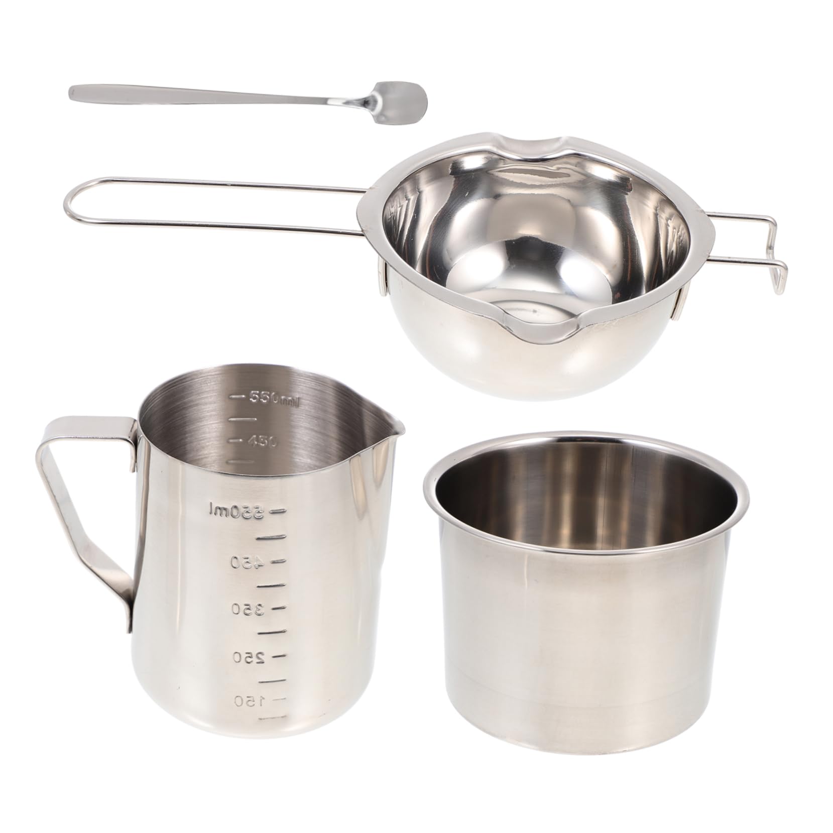 HOODANCOS Kit para Hacer Velas Caseras Acero Inoxidable Plata, Fácil de Usar y Limpiar, Incluye Accesorios Creativos y Detalles Delicados para Bricolaje