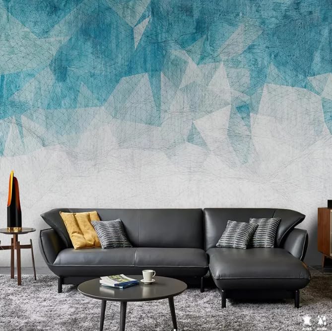 Papier peint panoramique art géométrique moderne pour mur de bureau et étude 300x210 cm - 3