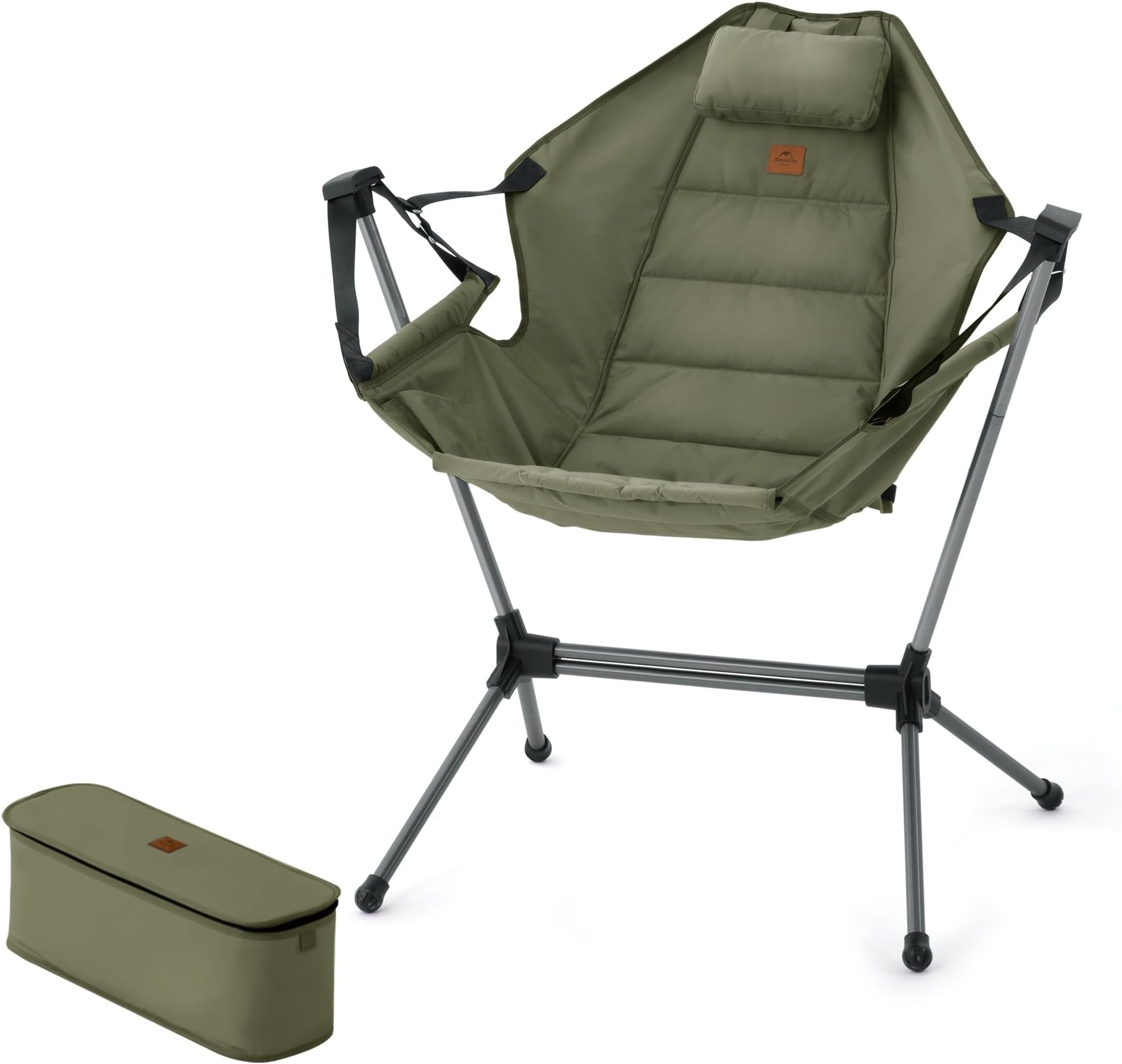 NaturehikeYL11 Hammock Camping Chair, Stargaze Swinging Recliner Chair with Headrest & Carry Bag, Supports 330lbs, Portable Folding Rocking Chair for Camping Picnic Hiking Backyard