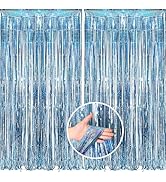 JLPESEAES Tassel Curtain Glittering Backdrop Bright Glossy Birthday Decoration 100cm*250cm Birthday Decor Curtain Birthday Decoration Party Decoration Proposal Birthday Photo Background Photography Decoration ...