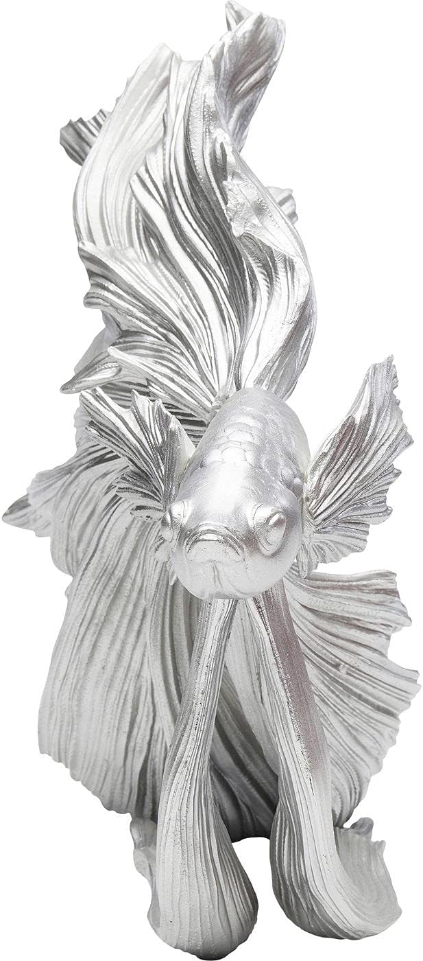 KARE Design Decorative Object, Betta Fish Silver Small 36.5x33.5x14cm