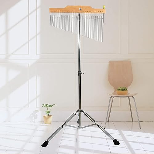 Miniatura 9 de ENNBOM Campanillas de barra con soporte ajustable 25 notas 36 notas de una sola fila de viento instrumento de percusión musical (25 notas, oro