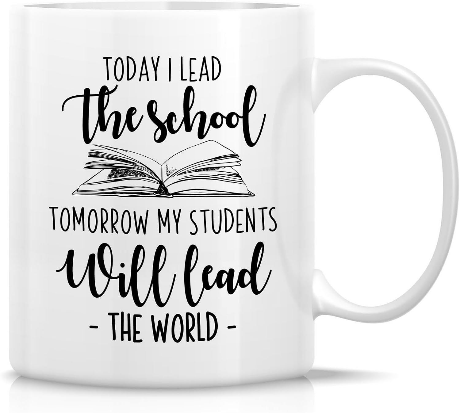Retreez Funny School Principal Mug - Today I Lead The School - 11 Oz Ceramic Coffee or Tea Cup - Humorous Gift for Principals and Teachers - Teacher's Day, Appreciation, Thank You Gift From Students