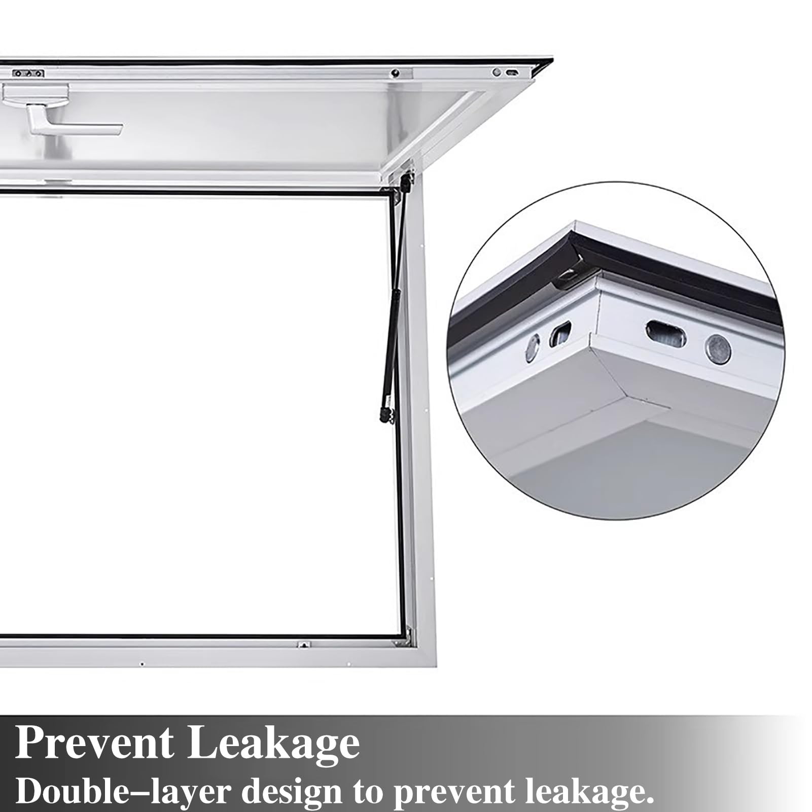 Ventana Ventanas de Concesión para Food Trucks, Equipamiento de Ventanas para Food Trucks con Pasamanos en La Puerta, Ventana de Servicio para Furgonetas Sprinter, Ventanas para Garajes(Without screen