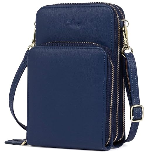 CLUCI Small Crossbody Bag for Women Leather Cellphone Shoulder Purses Lightweight Fashion Travel Wallet Designer Ladies Sapphire Blue