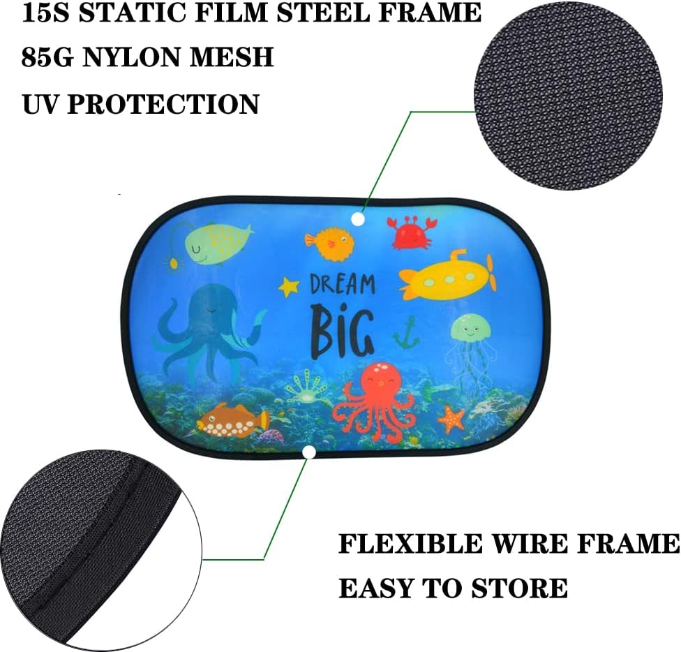 Car Sun Shade for Baby Kids,2 Pack Car Window Shades,Rear Sunshades