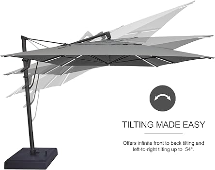 Amazon.com : Treasure Garden AKZ PLUS Cantilever Umbrella 10'x13