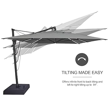Amazon.com : Treasure Garden AKZ PLUS Cantilever Umbrella 10