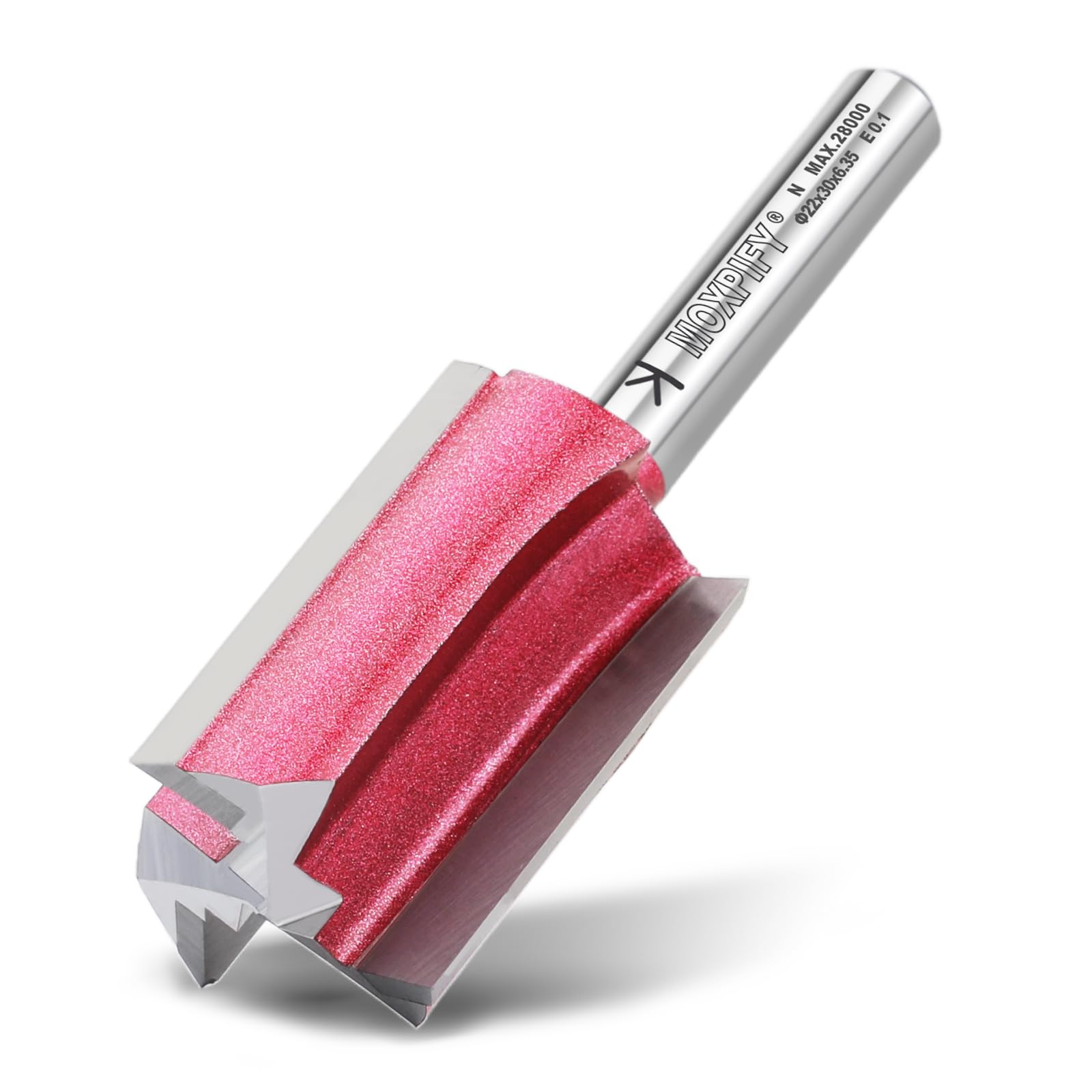 22mm Straight Triple Flute Router Bit 1/4" Shank Router Cutter