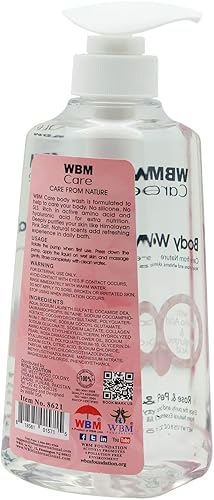 Miniatura 6 de Care Gel de baño, para todo tipo de piel, formulado con rosa y perla, hidratante profunda con sal rosa del Himalaya, gel de ducha, 17.5 onzas