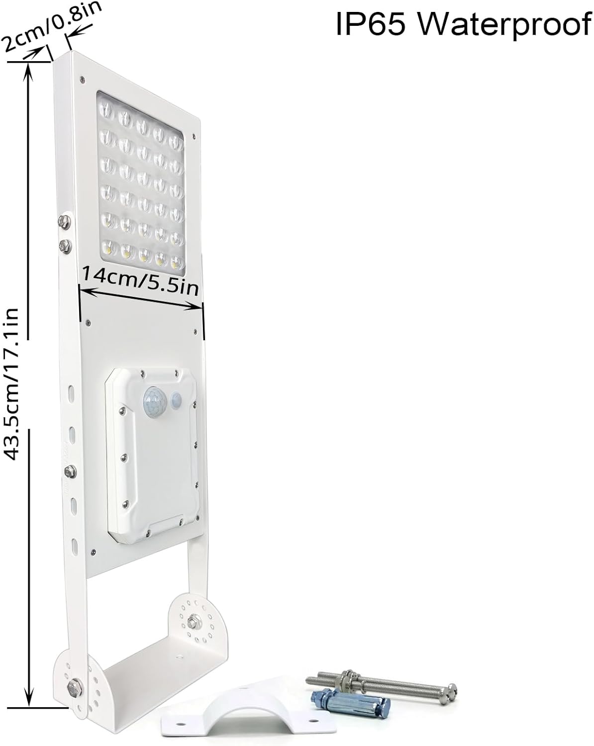 BETA 3000X Solar Street Light,Warm White Motion Sensor Outdoor Dusk to Dawn, Barn Parking Lot Driveway, Fit Max Pole Diameter 3