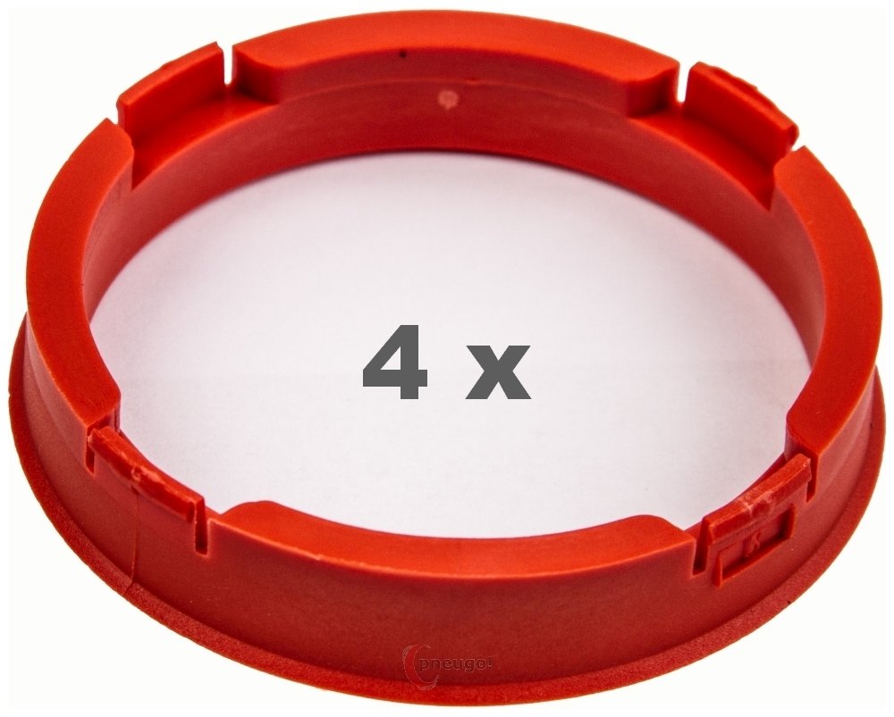 4 x pneugo! Anelli di centraggio per cerchi in alluminio 73.0 mm