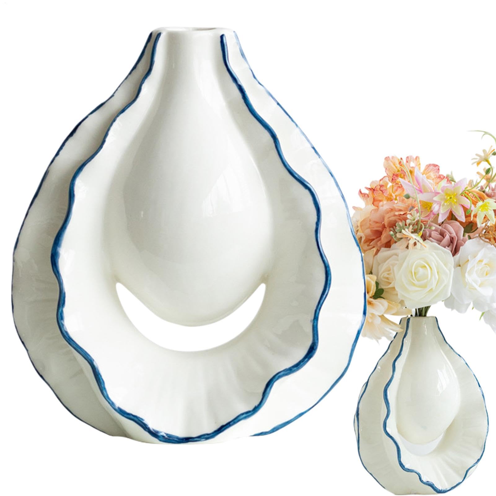 Vase en coquille d'huître centre de table pour salon moderne