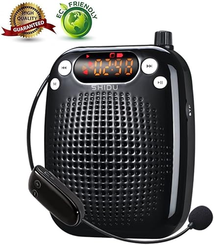 Kabelloser SprachverstA rker SHIDU UHF Kabelloser SprachverstA rker 10W wiederaufladbarer tragbarer PA-System-Lautsprecher mit UHF-Headset fA r kabellose KopfhA rer S611 Kabelloser SprachverstA rker SHIDU UHF Kabelloser SprachverstA rker 10W wiederaufladbarer tragbarer PA-System-Lautsprecher mit UHF-Headset fA r kabellose KopfhA rer S611