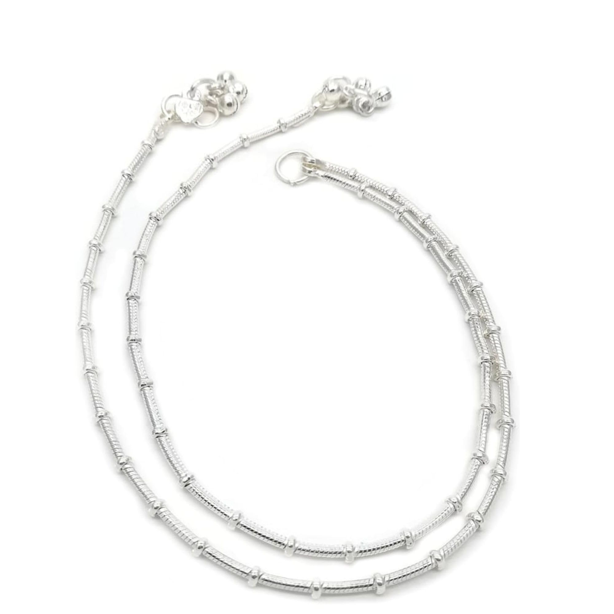 pooja jewellery Elegant Sterling Silver Orignal Plain Payal for Women plain Design modern-picture-16
