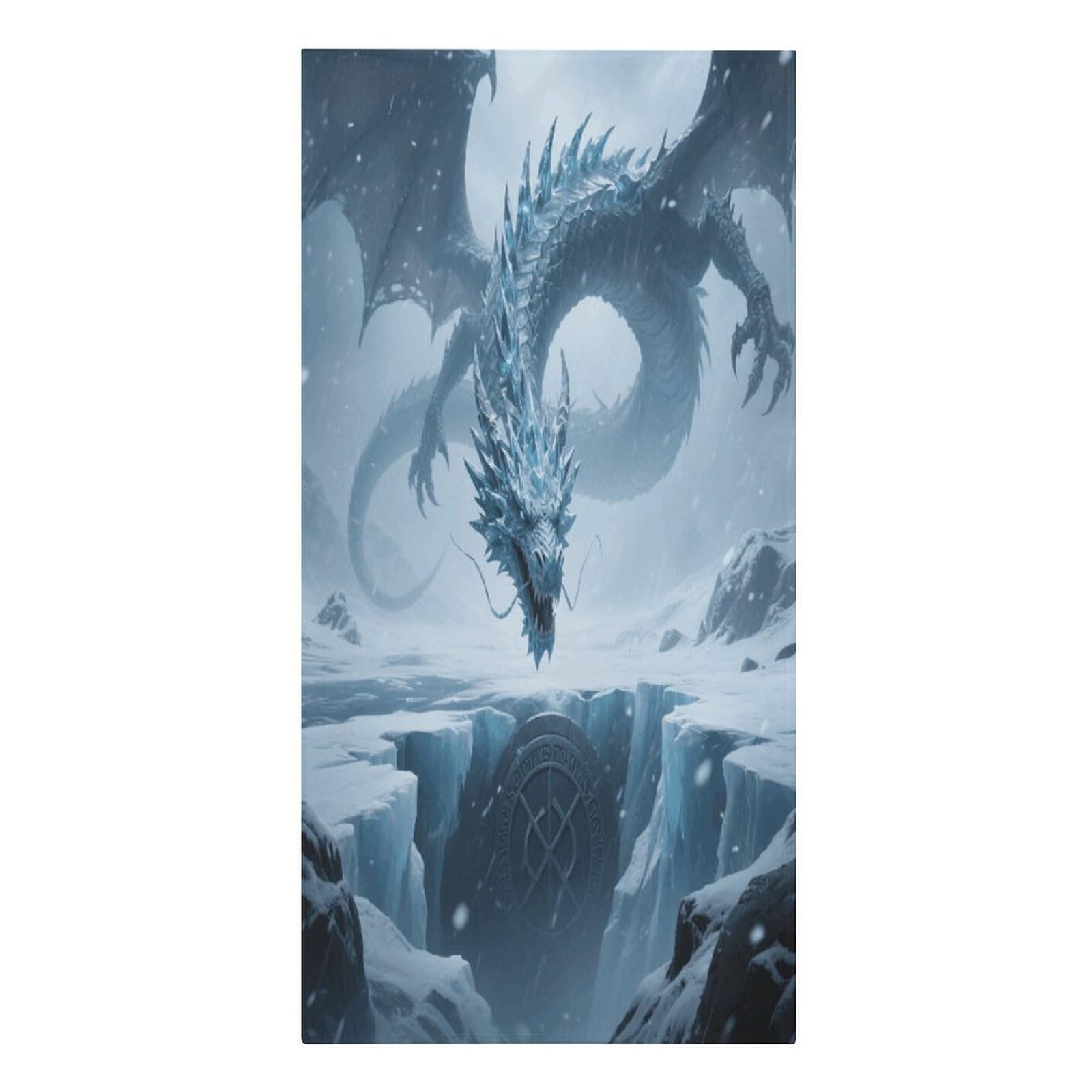 VstaDank Ice Dragon Beach Towel Vacation Essentials Sand Free Soft Quick Dry Swim Towels 61"x30" Modern Extra Large Towels Lightweight Microfiber Beach Towel for Swimming Pool