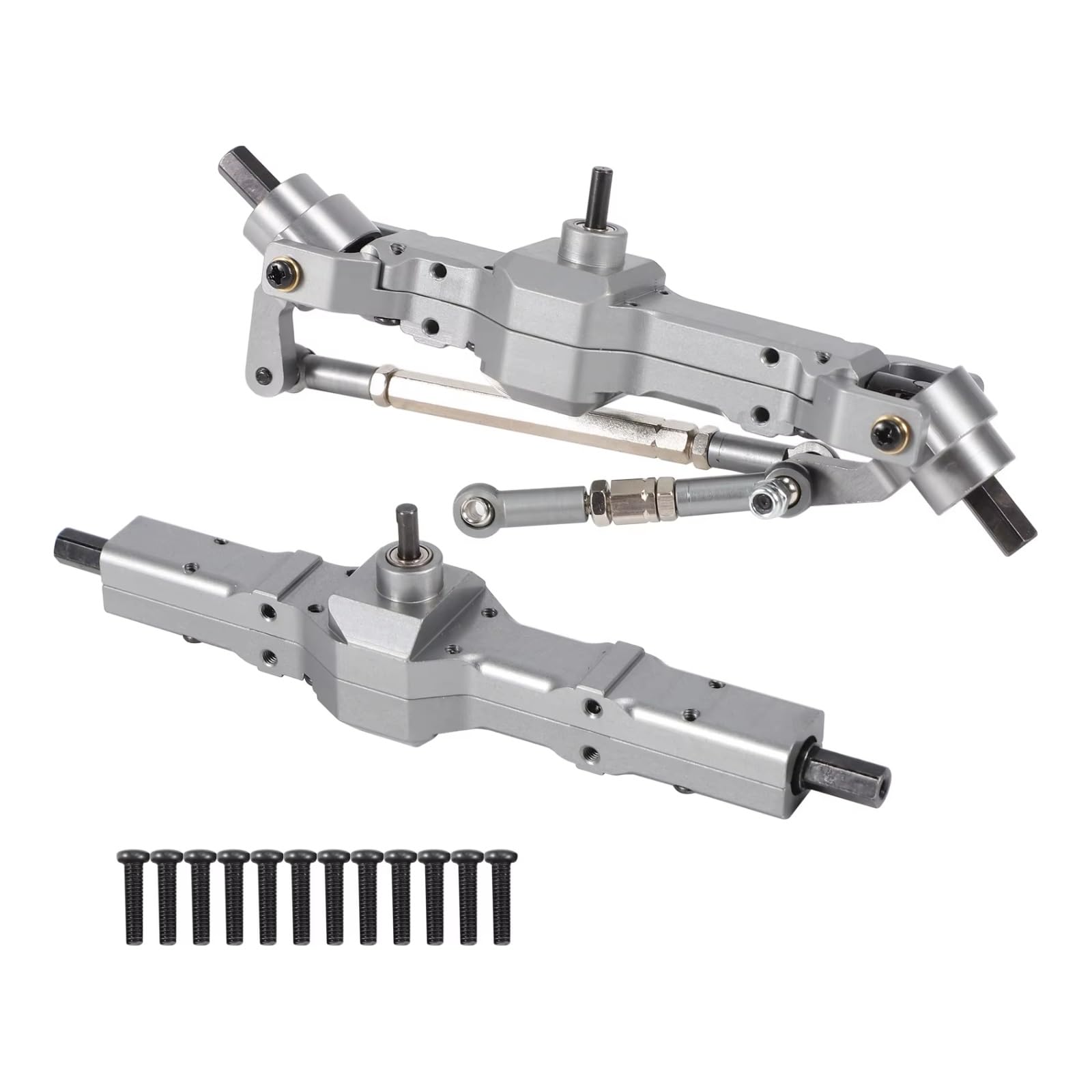 Compatibile Con WPL C14 C24 C34 C44 B14 B24 1/16 RC Truck Car Parti Di Aggiornamento Accessori Ponte Anteriore Posteriore In Metallo Scatola Del Cambio Accessori