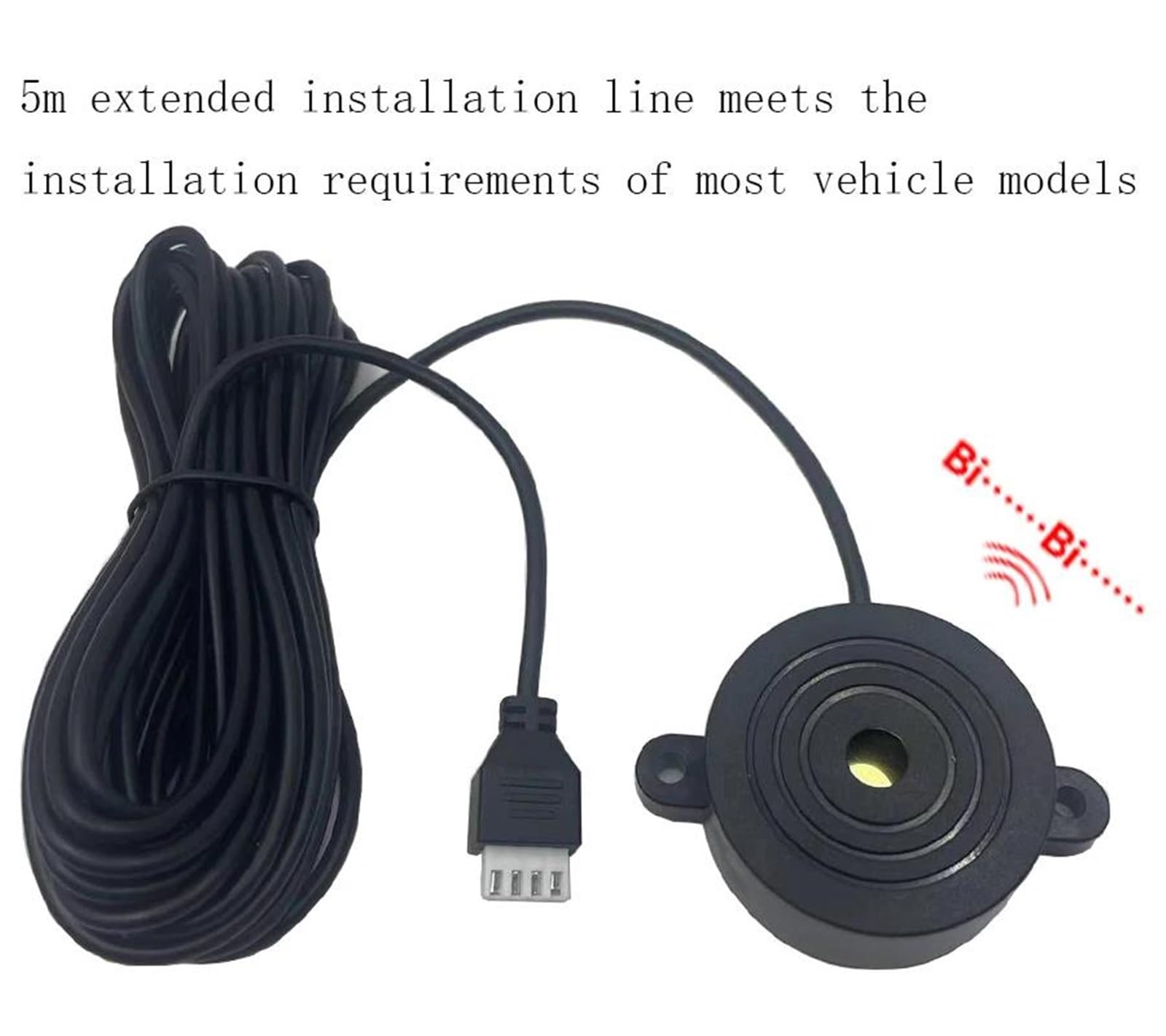 Sensor Estacionamiento Kit sensores aparcamiento coche sonda indicadora alerta sonido, Radar marcha atrás Universal, 12V, 22mm, 4 zumbadores sensores aparcamiento(Gray sensors)