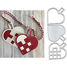 Hearts Tag Pendant Metal Dies Cutting Die Cuts, Hearts Tag Pendant Cutting Dies Embossing Stencils DIY Crafts Cards Cutting Dies for DIY Card Making Photo Decor Paper Dies Scrapbooking