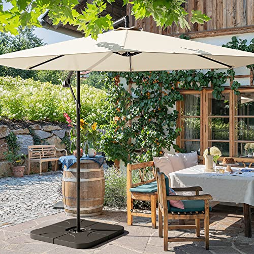 Greesum Offset Patio Umbrella 10FT Cantilever Patio Hanging Umbrella Outdoor Market Umbrella