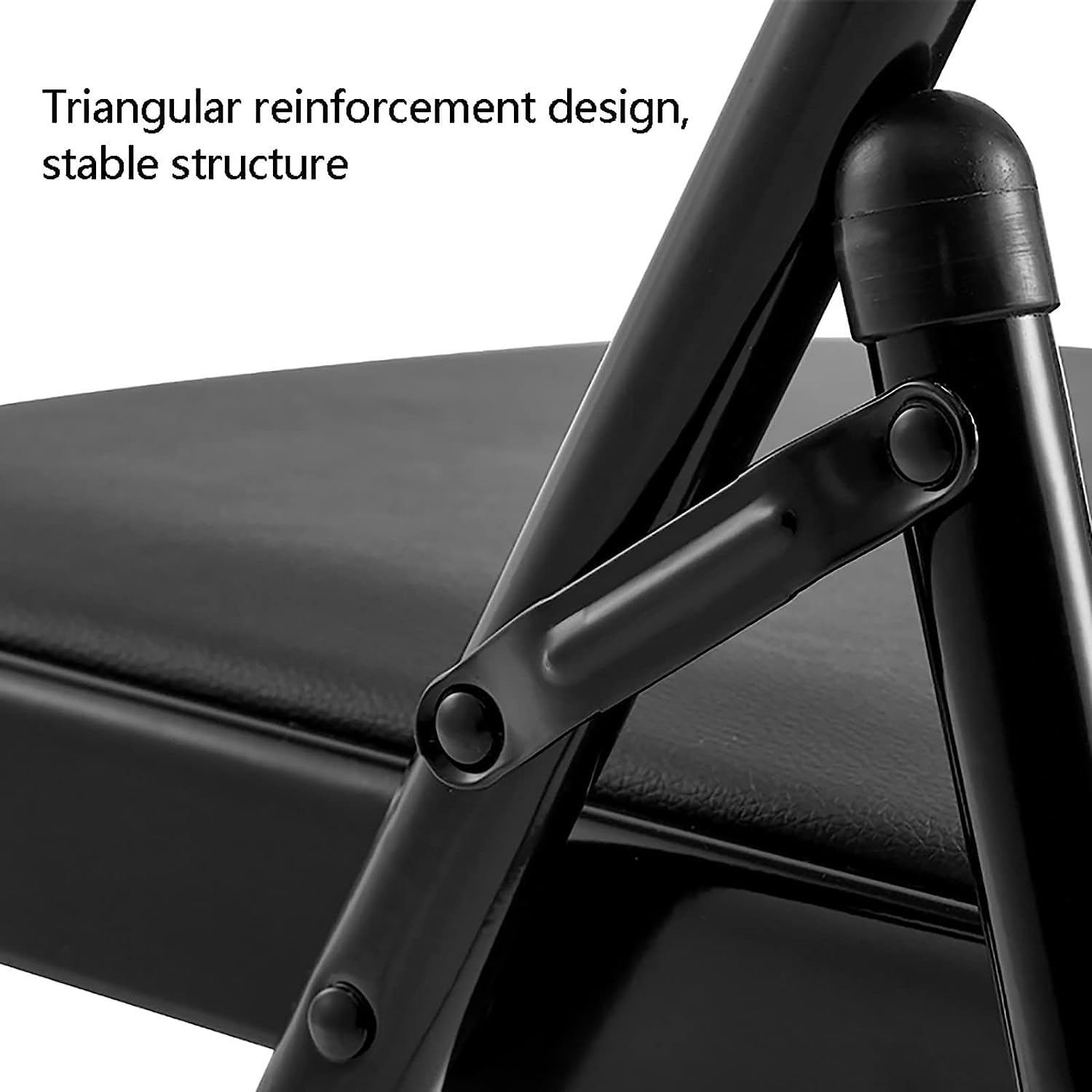 Chaise Pliante Rembourrée En Métal - Bureau, Conférence, Jardin - 79x46x46 Cm, Dossier Ergonomique, Pliable Sans Montage