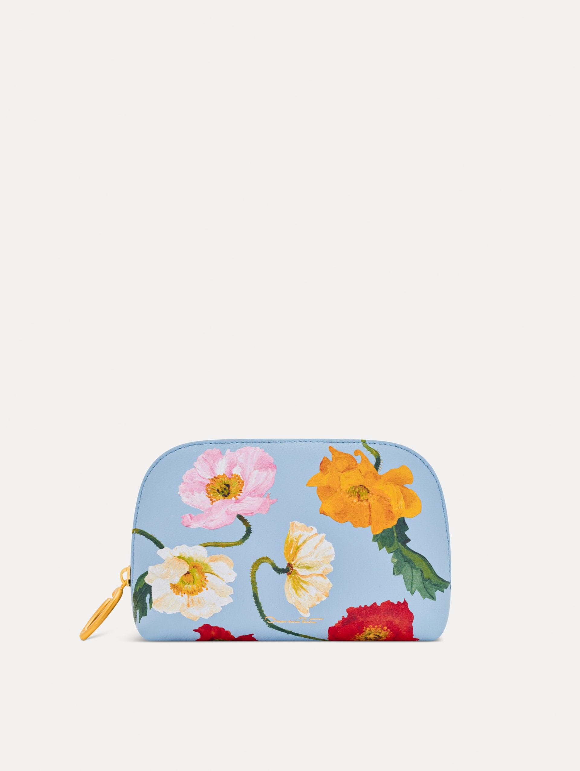 Oscar Renta Poppy Printed Small Cosmetic