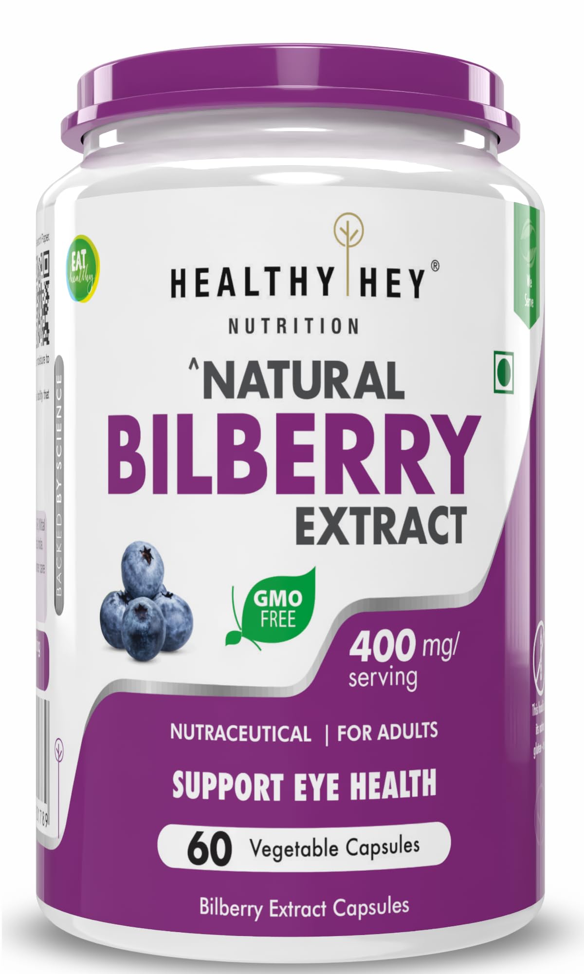 HealthyHey Nutrition Natural Bilberry Extract 60 vegetable capsules (B0B51RFBQ2) Amazon Price History, Amazon Price Tracker