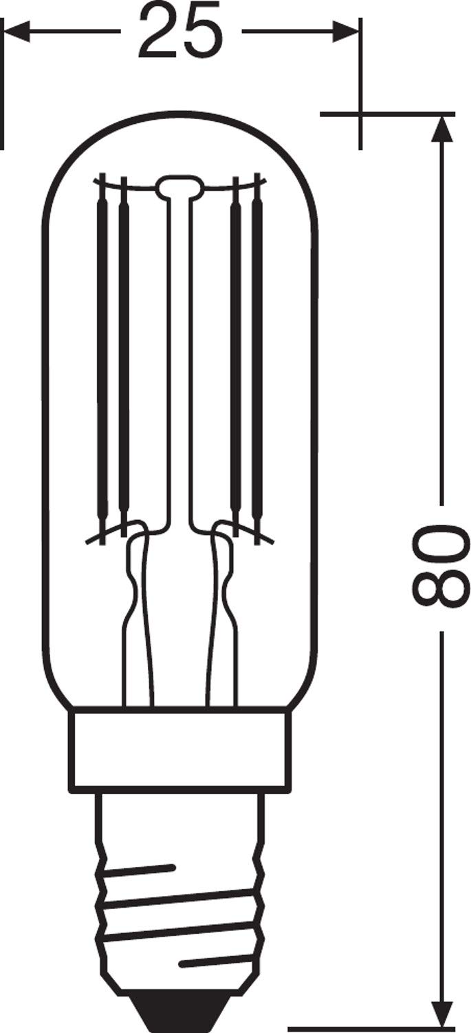Osram LEDPT2625 Ampoule LED spéciale 2,8 W 2700 K 250 lm 2,8 W E14 pour réfrigérateurs A++