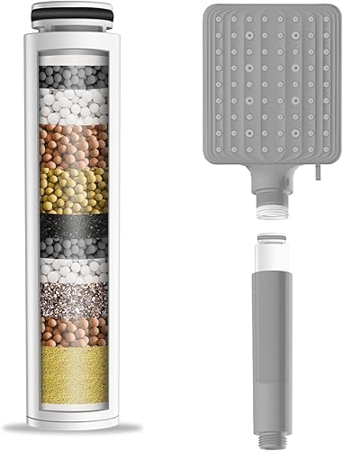 Filtro de cabezal de ducha para cabezal de ducha de mano, 1 paquete de filtros suavizantes de agua de repuesto para agua dura, elimina el cloro y