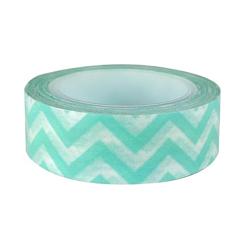 allydrew Cinta adhesiva japonesa Washi a rayas - Aqua Chevron