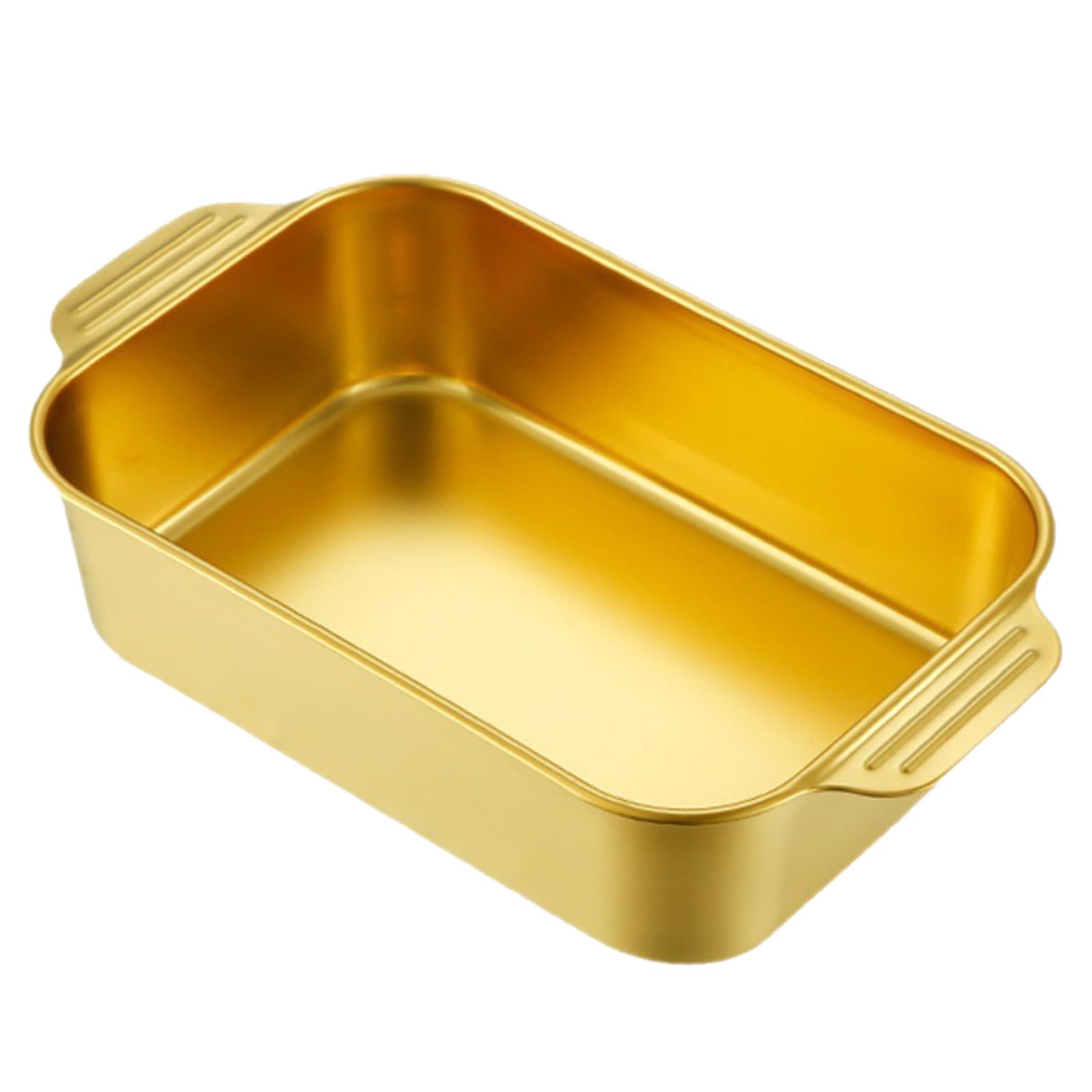 Bandeja rectangular profunda para asar lasaña de acero inoxidable con asas, para asar pescado, tartas, galletas, alimentos, lavavajillas, para cocinar carne de res, verduras, 37 cm