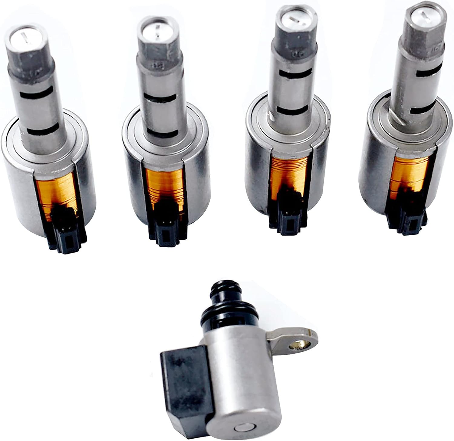 5 Pcs Transmission Solenoids JF015E RE0F11A Replacement for Spark Note Sentra Swift 2012-2015