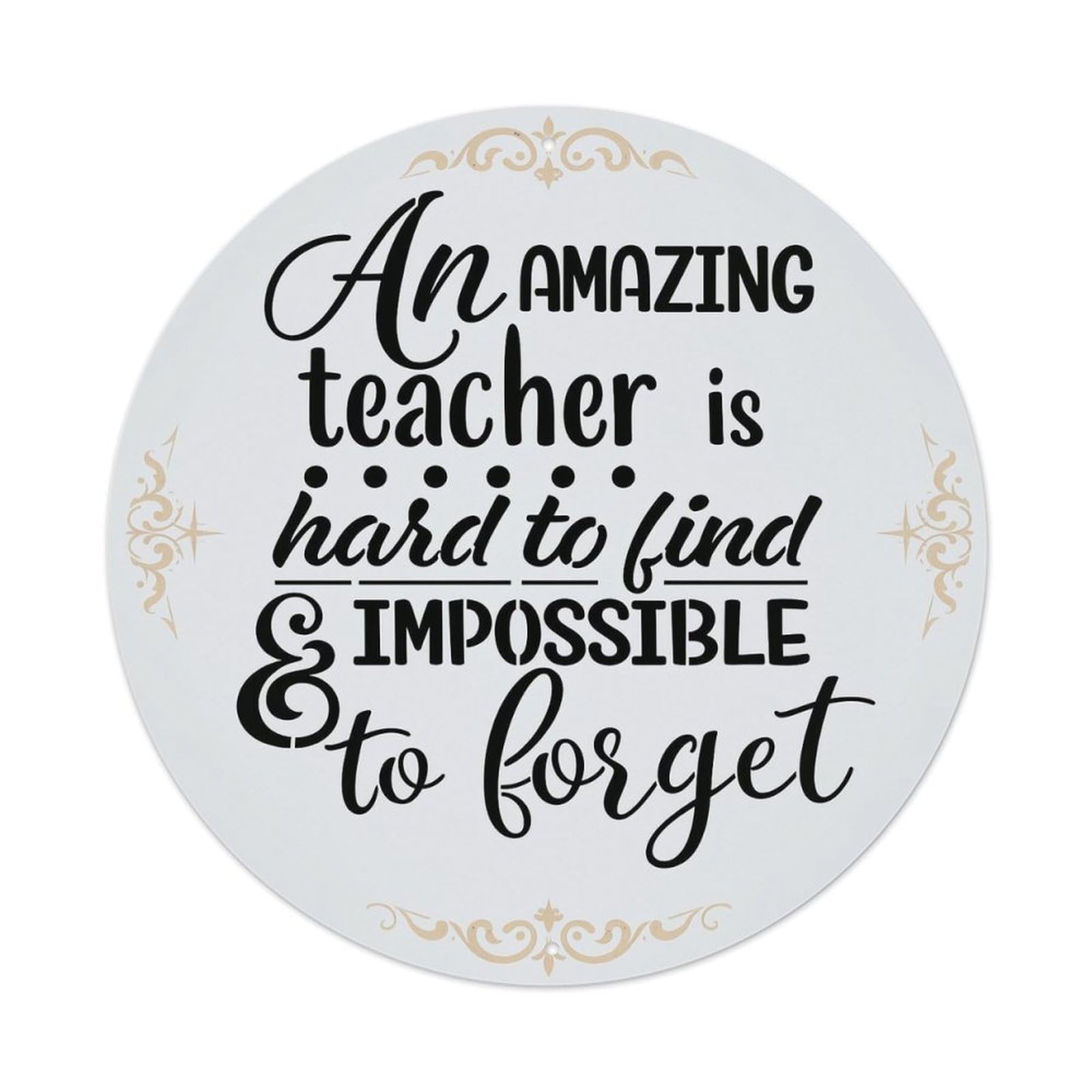 An Amazing Teacher Is Hard Metal Tin Sign Plaque