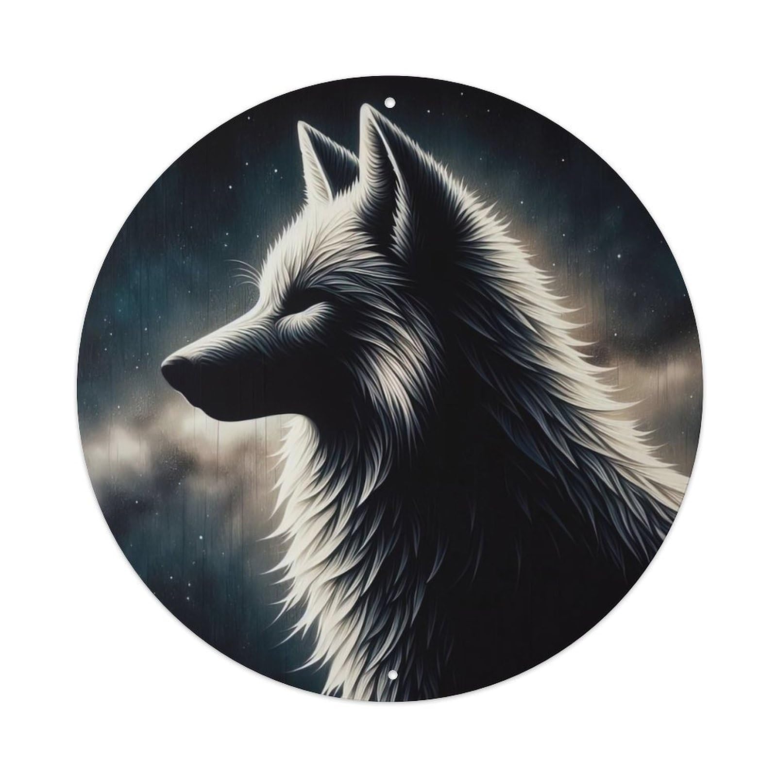 Animal Wolves in The Stars Metal Tin Sign