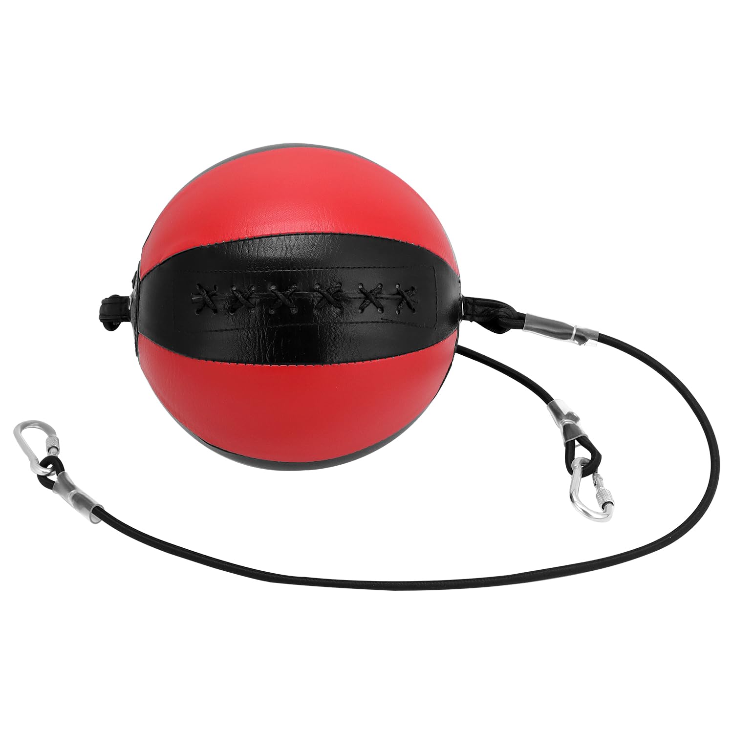 QWORK® Zestaw dwustronnej piłki bokserskiej MMA o średnicy 20 cm - 150 cm - 220 cm - zawiera pompkę i blokadę pierścieniową