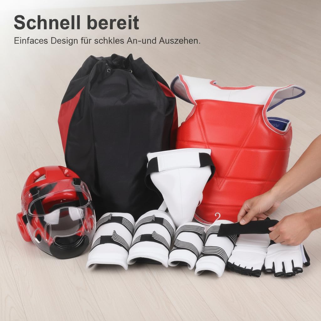 Harilla Protection Complète pour Femme Comprenant Casque Coquille et Protège Tibias pour Pratique Quotidienne et Sparring