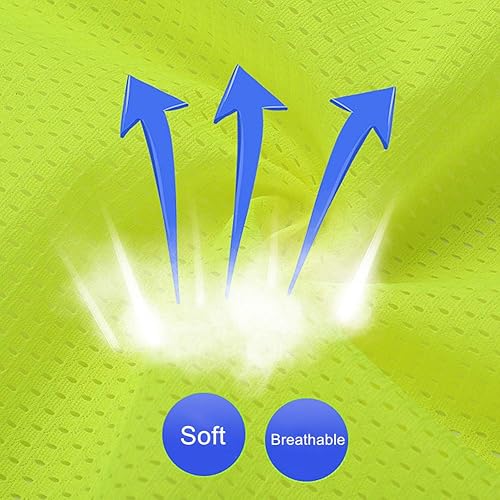 Miniatura 5 de XIAKE Chaleco de seguridad reflectante de alta visibilidad con 5 bolsillos para hombres y mujeres, chaleco de construcción de trabajo