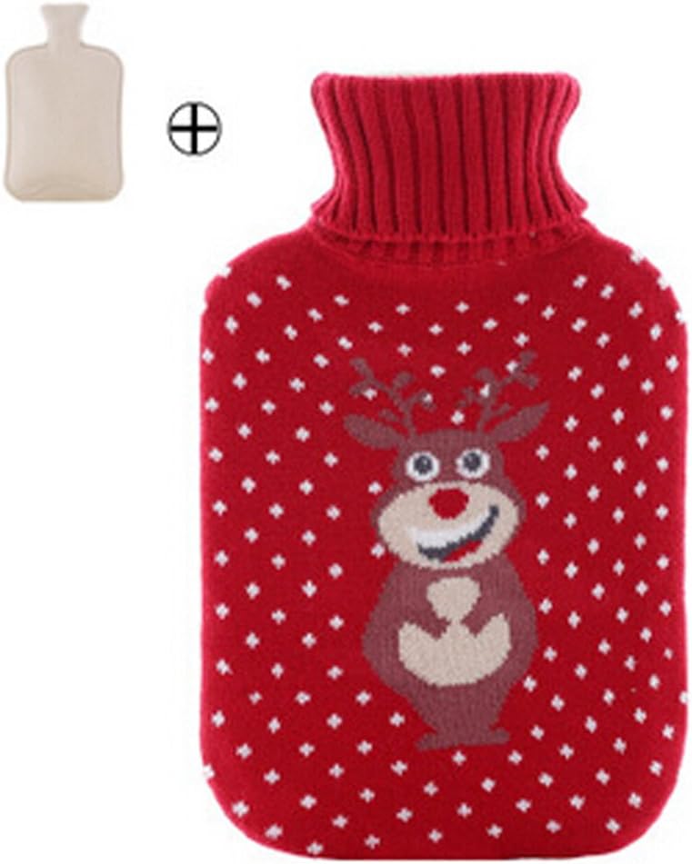 Fontaine Hot Water Bottle with Knit Cover,2000ml，Removable Knit Sweater (Wapiti)