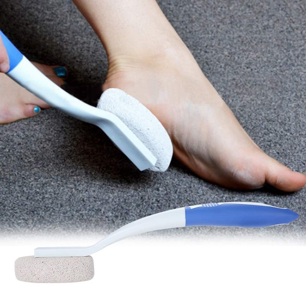 Pietra Pomice Manico Lungo Pennello Piedi Manico Lungo Rimuovere pelle Guasto Cutin Pennello Pedale con Frattazzo Pietra Pomice Foot Massage Detergente per i Piedi Asciutto Bagnato di Bellezza di Cura