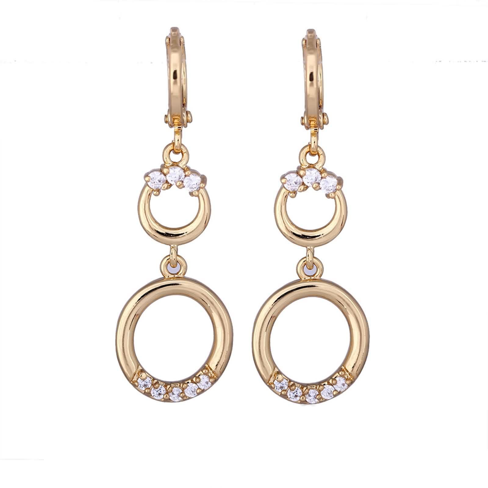 AMDXD Pendientes de oro de 9 quilates para mujer, joyas de oro auténtico, pendientes de aro huecos, con moissanita, Au 375, pequeños