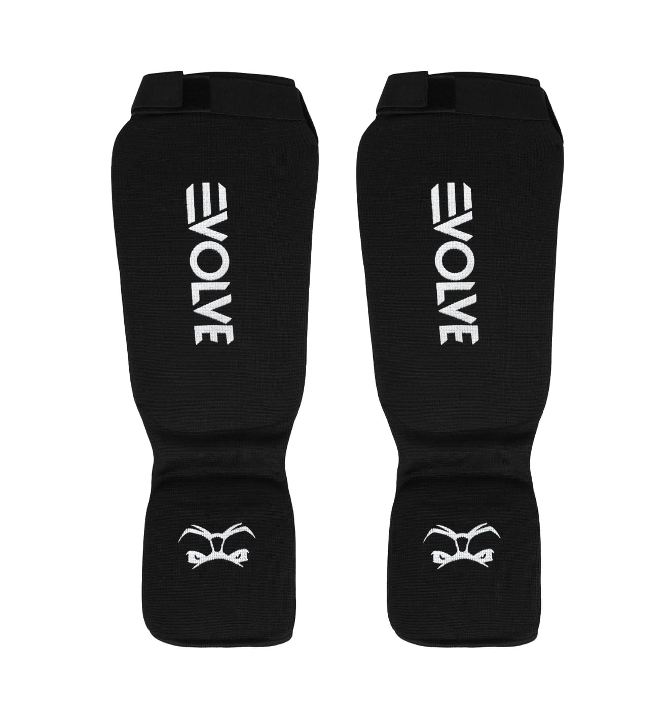 Evolve Shin Guards | Lightweight and Breathable Padded Martial Art Shin and Instep Guards for Sparring Kickboxing MMA Boxing Muay Thai Karate