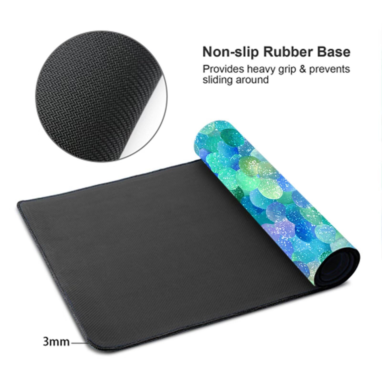 Niebieska podkładka pod mysz do gier, podkładka pod mysz XXL 1200x600 mm AVCE Gładka powierzchnia poprawia precyzję i szybkość, wodoodporna podkładka pod mysz antypoślizgowa do komputera, laptopa