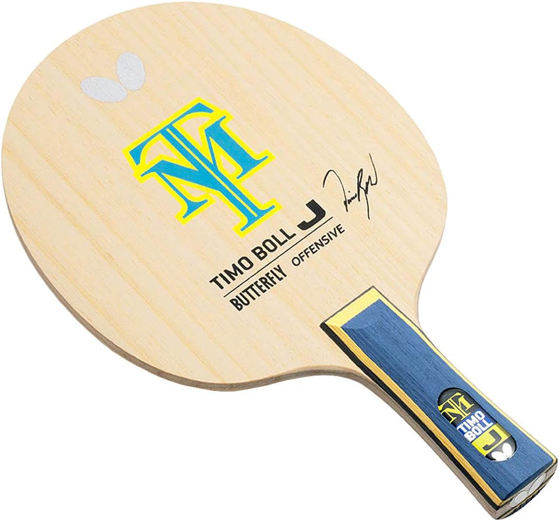 Butterfly Timo Boll J FL Table Tennis Blade - Professional Blade for Junior Players 4 to 9 years old - All-Wood, Lightweight Blade with Smaller Head, and Shorter, Thiner, Flared Handle - Made in Japan