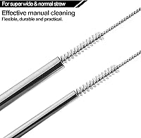 Vista 3 de Cepillo Limpiador de Pajita Stanley, Reutilizable Extra Largo para Taza Stanley de 40/30/20 oz, Cepillo de Limpieza de Pajitas de 10mm de Ancho